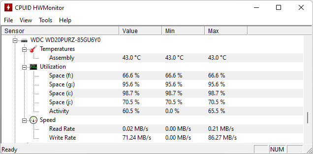 CPUID HWMonitor