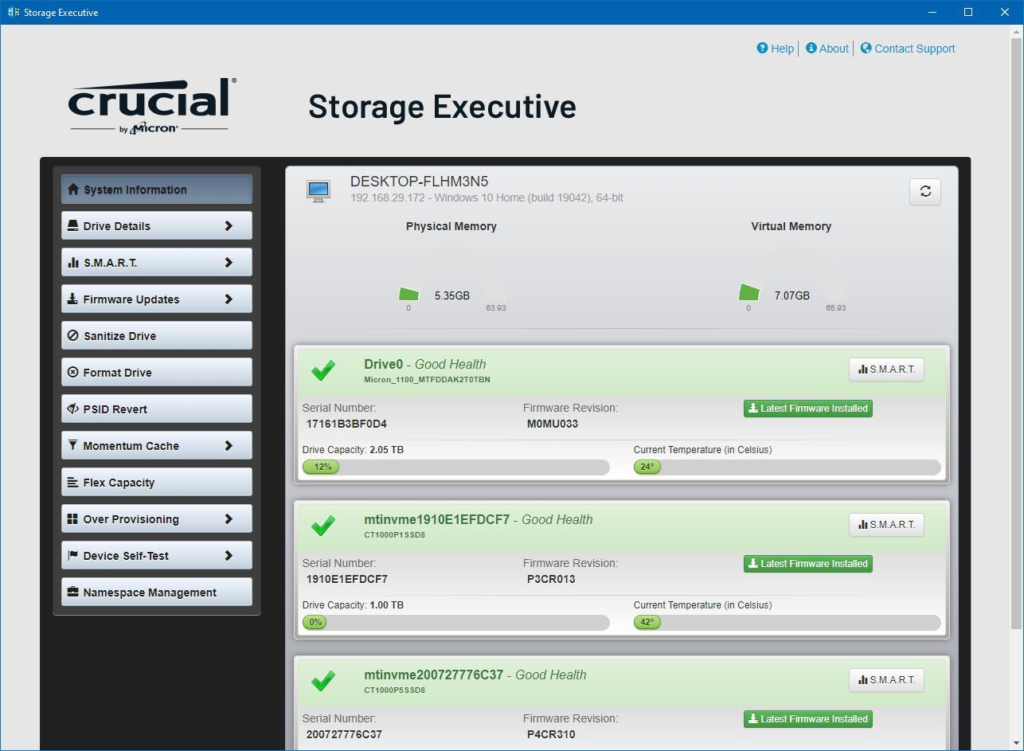 Как проверить ссд на работоспособность. Crucial Storage Executive. Драйвер на ссд crucial. Micron Storage Executive software. Проверить работоспособность SSD.